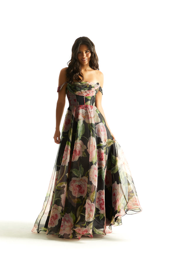 Mori lee floral bridesmaid hot sale dress